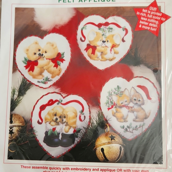 Sweetheart Ornaments Sunset Felt Applique Kit. Embroidery /glue (4 set) New. - Picture 3 of 14